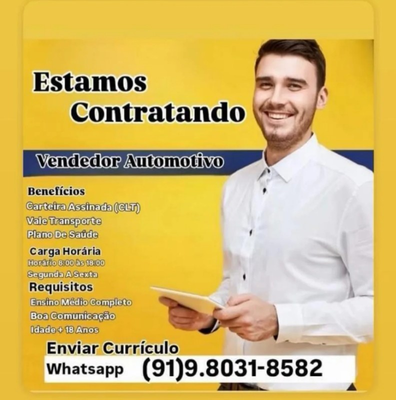 1 Vaga de emprego para Vendedor Automotivo na cidade em 20/09