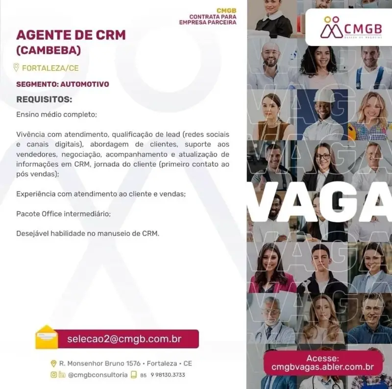 1 Vaga de emprego para Agente De Crm no segmento automotivo em 10/09