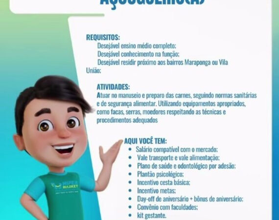 1 Vaga de emprego para Açougueiro na empresa Hiper Market em 08/09