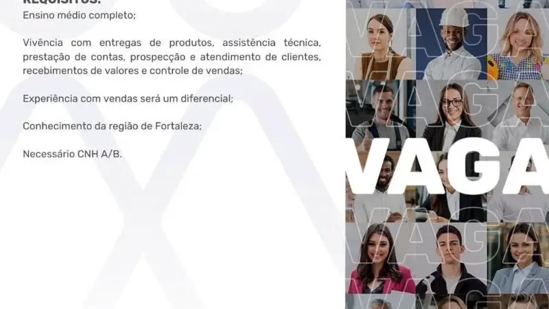 1 Vaga de emprego para Motoqueiro Comercial no segmento de comércio varejista em 10/09