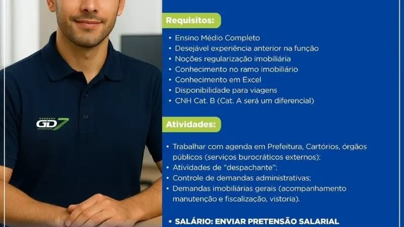 1 Vaga de emprego para Assistente Técnico De Operações Imobiliárias na empresa Marka Participações em 12/09