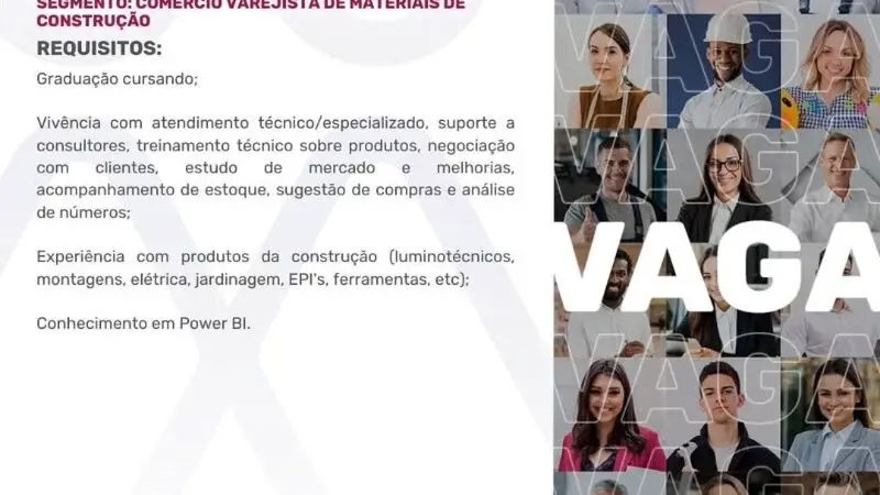 1 Vaga de emprego para Encarregado Técnico no segmento de comércio varejista em 10/09