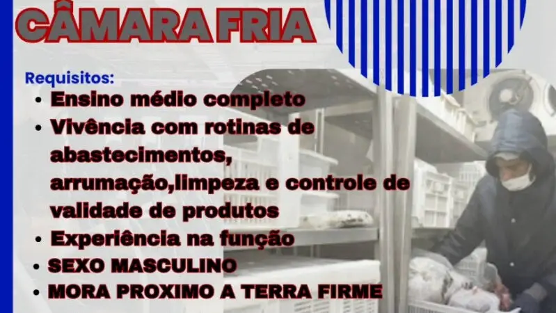 1 Vaga de emprego para Operador De Camera Fria na empresa DuBairro em 06/09