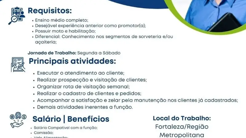 1 Vaga de emprego para Consultor De Vendas na empresa Mercado do Sabor em 12/09