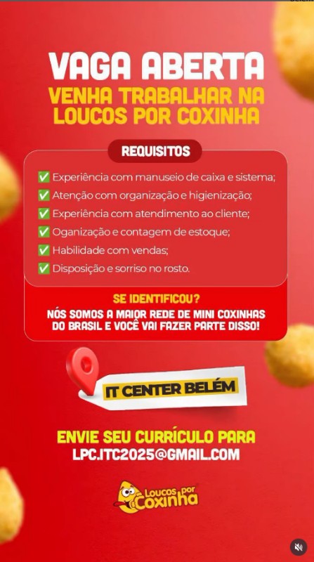 1 Vaga de emprego para Vendas na Cidade em 27/09