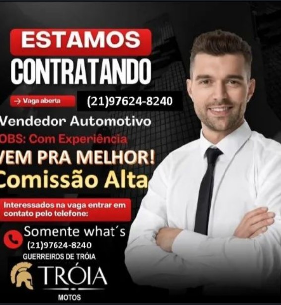 1 Vaga de emprego para Vendedor Automotivo na empresa Tróia Motos em 23/09