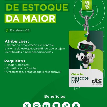 1 Vaga de emprego para Auxiliar De Estoque na empresa DTS em 10/09