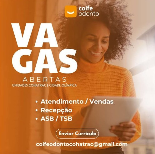 3 Vagas de emprego para Atendimento, Recepção, Asb na empresa Clínica Coife Odonto em 12/09
