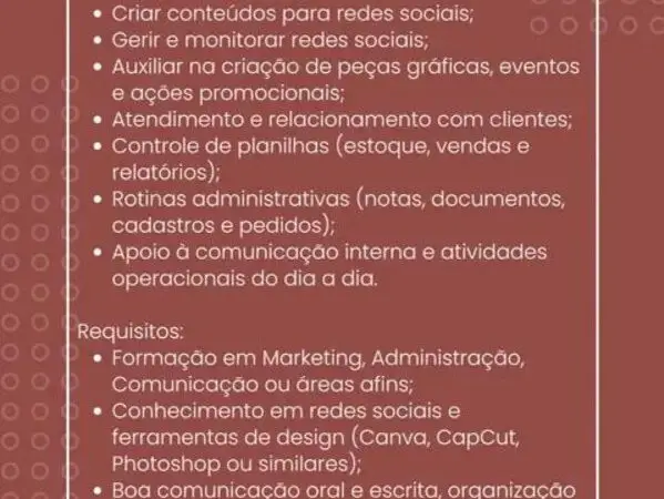 1 Vaga de emprego para Assistente De Marketing na empresa Grupo Bellemam em 11/09