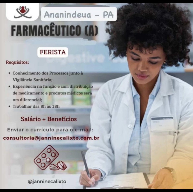 1 Vaga de emprego para Farmaceutico na empresa DINAMICA SERVIÇOS em 27/09