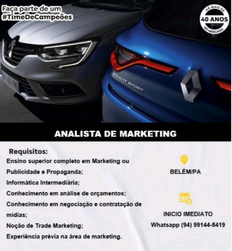 1 Vaga de emprego para Analista De Marketing na Cidade em 30/09