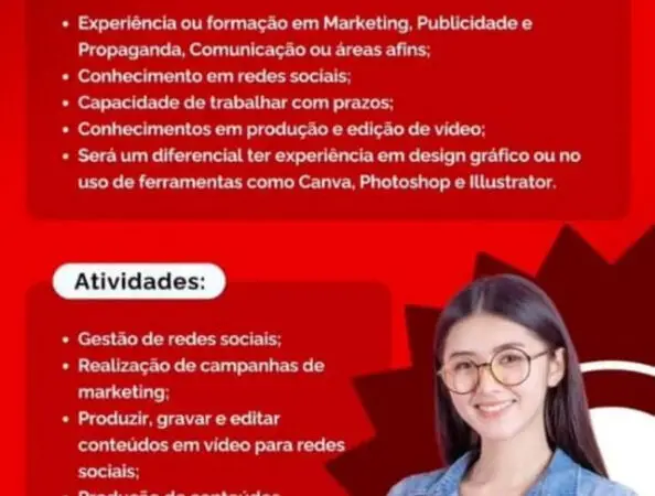 1 Vaga de emprego para Marketing na cidade em 06/09