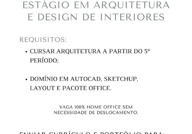 1 Vaga de emprego para Estagiário De Arquitetura na empresa Grupo A Arquitetar em 11/09