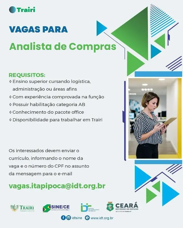 1 Vaga de emprego para Analista De Compras no segmento de logística em 11/09