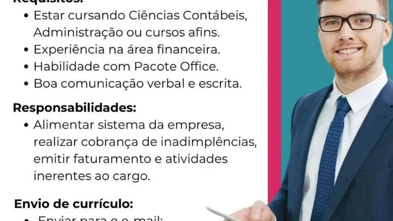 1 Vaga de emprego para Assistente Financeiro na empresa Grupo Júlia Vieira em 12/09
