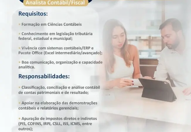 1 Vaga de emprego para Analista Contábil na empresa B70 Consultoria em 12/09