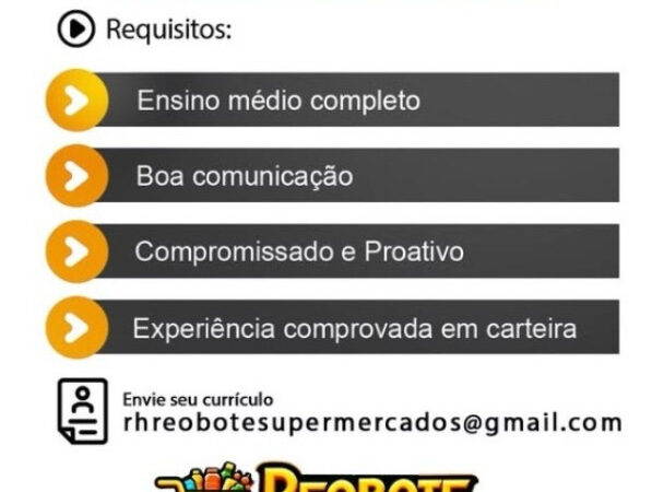 1 Vaga de emprego para Fiscal De Caixa na empresa Reobote em 06/09