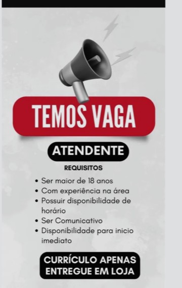 1 Vaga de emprego para Atendente na Cidade Rio de Janeiro em 23/09