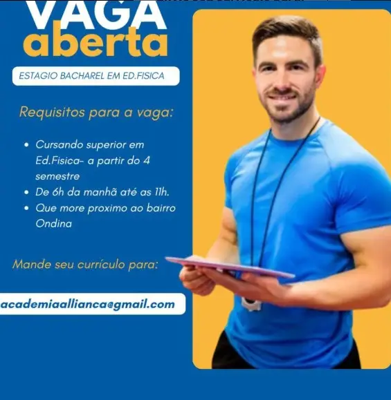 1 Vaga de emprego para Estágio Bacharel Educação Física na empresa Academia Alliança em 06/09