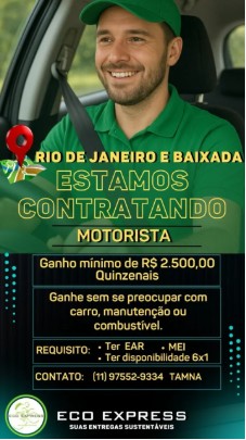 1 Vaga de emprego para Motorista na empresa Eco Express em 23/09