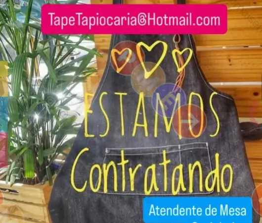 5 Vagas de emprego para Atendente De Mesa, Cozinheiro, Auxiliar De Cozinha, Sushiman, Auxiliar De Sushiman na empresa Tapê Tapiocaria em 10/09