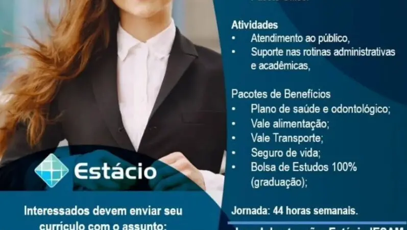 1 Vaga de emprego para Auxiliar Administrativo na empresa Estácio em 06/09
