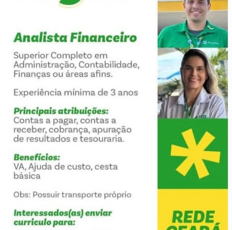 1 Vaga de emprego para Analista Financeiro na empresa Rede Ceará em 12/09