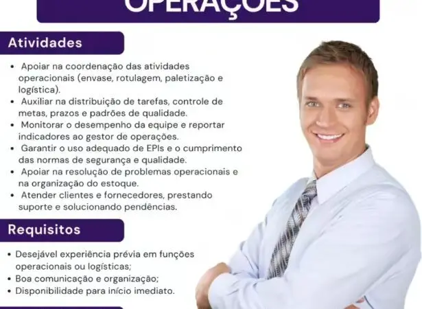 1 Vaga de emprego para Assistente De Operações no bairro de Messejana em 08/09