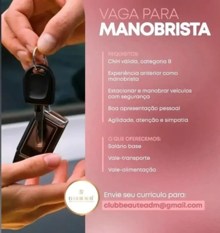 1 Vaga de emprego para Manobrista na cidade em 06/09