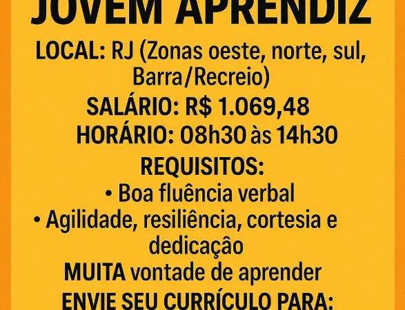 1 Vaga de emprego para Jovem Aprendiz na empresa American Pet em 06/09