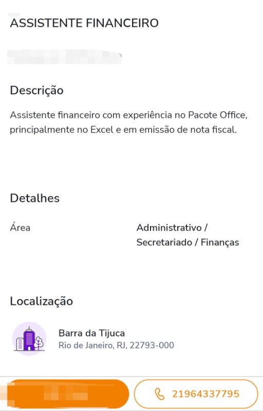 1 Vaga de emprego para Assistente Financeiro no Bairro Barra da Tijuca em 23/09