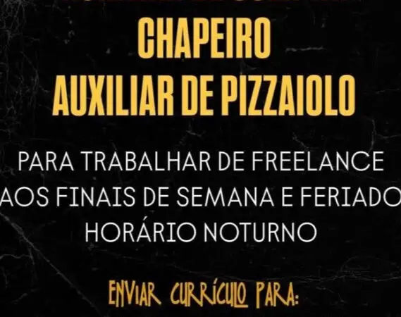 3 Vagas de emprego para Auxiliar De Cozinha, Chapeiro, Auxilliar De Pizzaiolo na Cidade Salvador em 06/09
