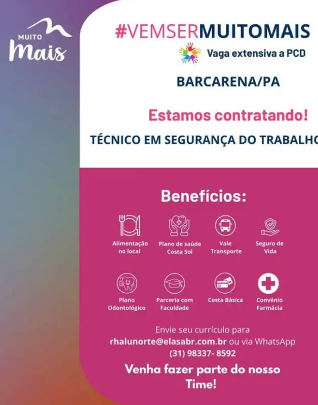 1 Vaga de emprego para Tecnico na empresa ELASABR em 06/09