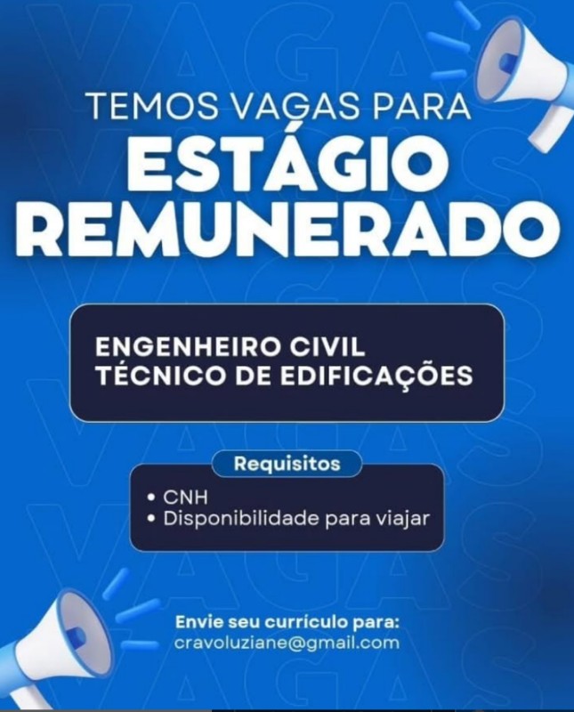 1 Vaga de emprego para Engenheiro Civil E Tecnico De Edificação na Cidade em 30/09