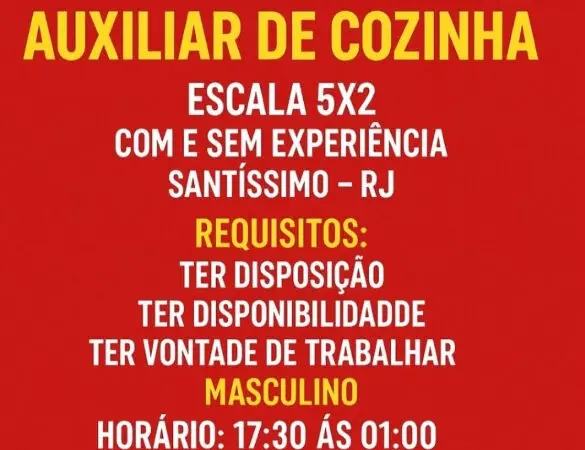 1 Vaga de emprego para Auxiliar De Cozinha sem experiência na empresa Lanchonete Hamburgueria em 06/09