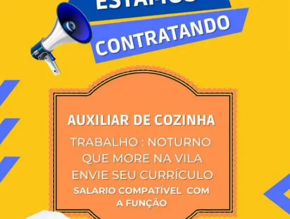 1 Vaga de emprego para Auxiliar De Cozinha na empresa Praça em 06/09