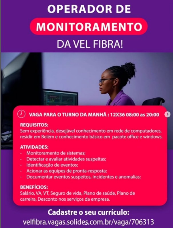1 Vaga de emprego para Operador De Movimento na empresa DA VEL FIBRA em 27/09