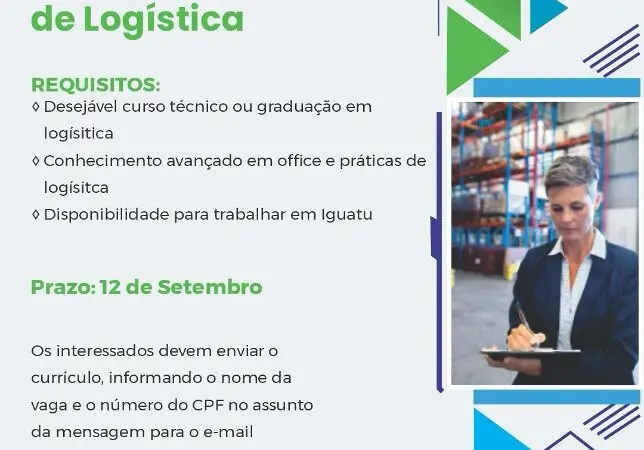 1 Vaga de emprego para Analista De Logística no bairro de Iguatu em 11/09