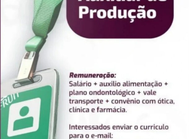 1 Vaga de emprego para Auxiliar De Produção na empresa XINGUFRUITS em 06/09