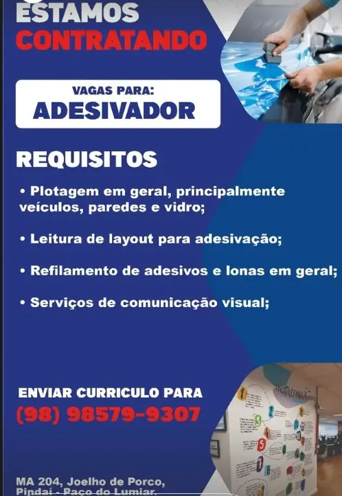 1 Vaga de emprego para Adesivador na empresa Qualitech em 06/09