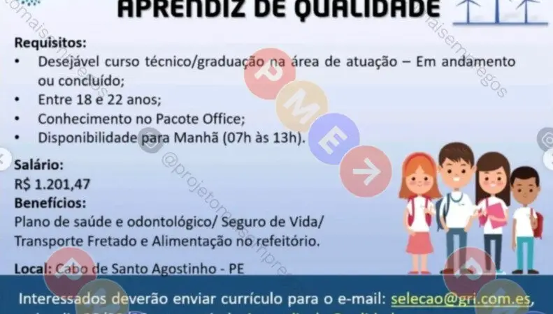 1 Vaga de emprego para Aprendiz De Qualidade sem experiência na empresa GRI em 06/09