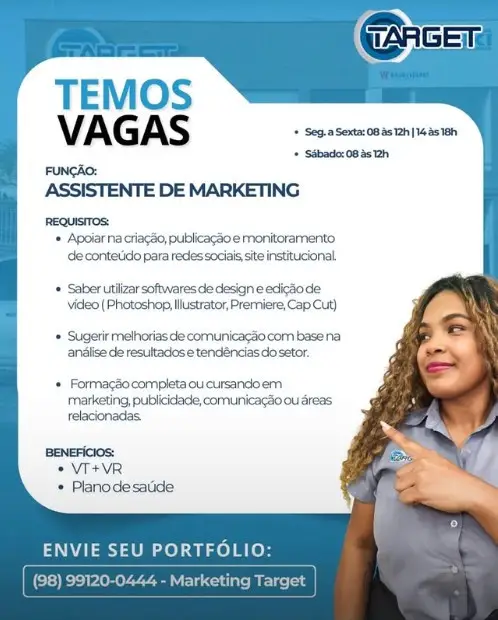 1 Vaga de emprego para Assistente De Marketing sem experiência na empresa Target em 08/09