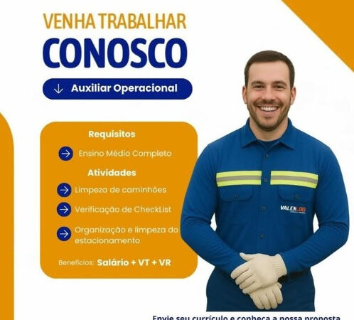 1 Vaga de emprego para Auxiliar Operacional sem experiência na empresa Valenlog em 06/09