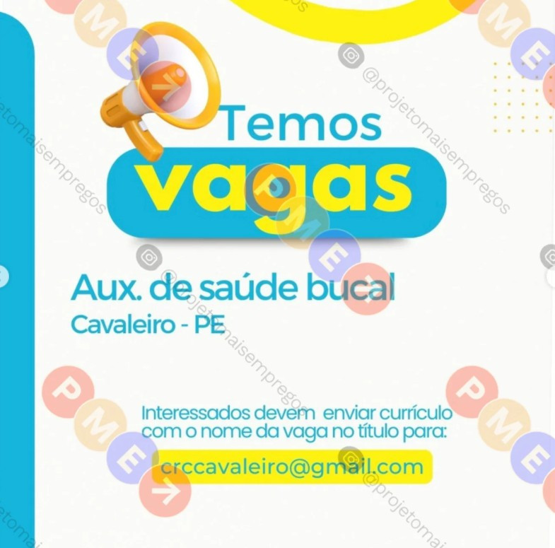 1 Vaga de emprego para Auxiliar De Saúde Bucal no Segmento odontológico em 06/09