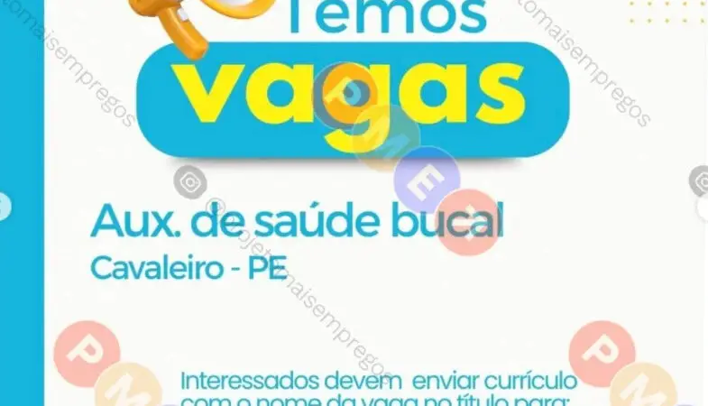 1 Vaga de emprego para Auxiliar De Saúde Bucal no Segmento odontológico em 06/09