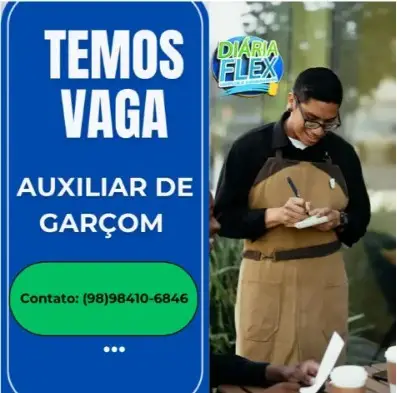 1 Vaga de emprego para Auxiliar De Garçom no Segmento alimentício em 08/09
