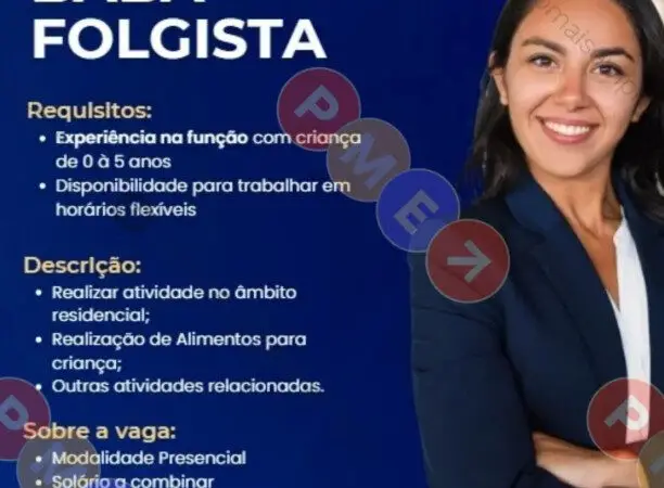 1 Vaga de emprego para Babá Folguista na empresa Frutuoso Advocacia em 06/09