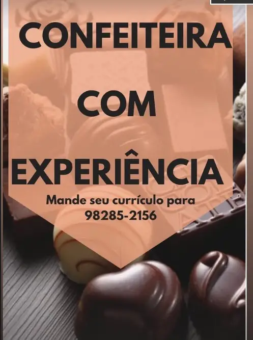 1 Vaga de emprego para Confeiteira no Segmento alimentício em 09/09