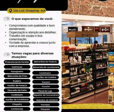 22 Vagas de emprego para Diversos Cargos sem experiência na empresa Empório Spazio em 06/09