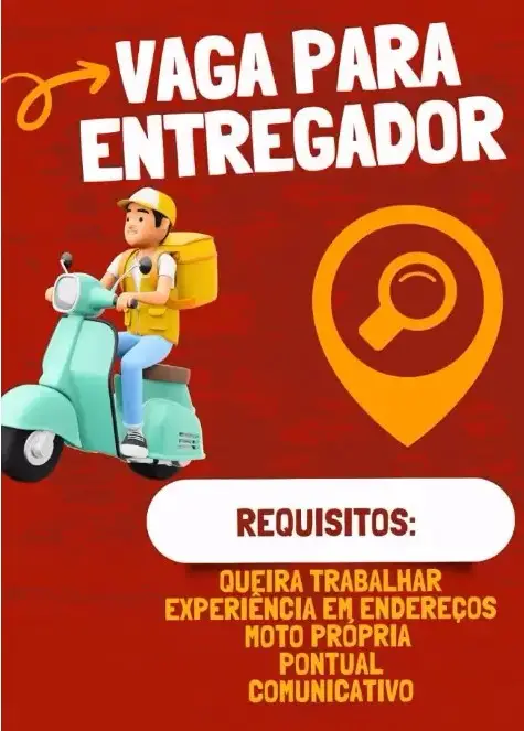 1 Vaga de emprego para Entregador sem experiência na empresa Sabor Brasa em 06/09